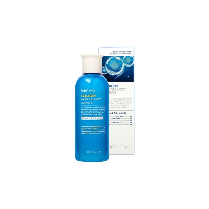 Farmstay Collagen Water Full Moist Emulsion 200ml / 팜스테이 콜라겐