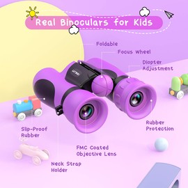 LetsGO toyz 2020 Binoculars for Children, 8 x 21, Christmas Gift & Outdoor Toy