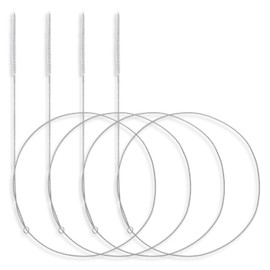 cobee 4 Pcs Straw Cleaner Brush Extra Long, 1m/39in Wire Tube Brushes with Soft Nylon Bristles Head, Wire Brush Pipe Cleaning Brush for Feeding Tubes Bottles Straw (Diameter 0.65cm)