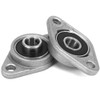 3pcs Flange Ball Bearings KFL08 Mount Bearings Flange Pillow Block