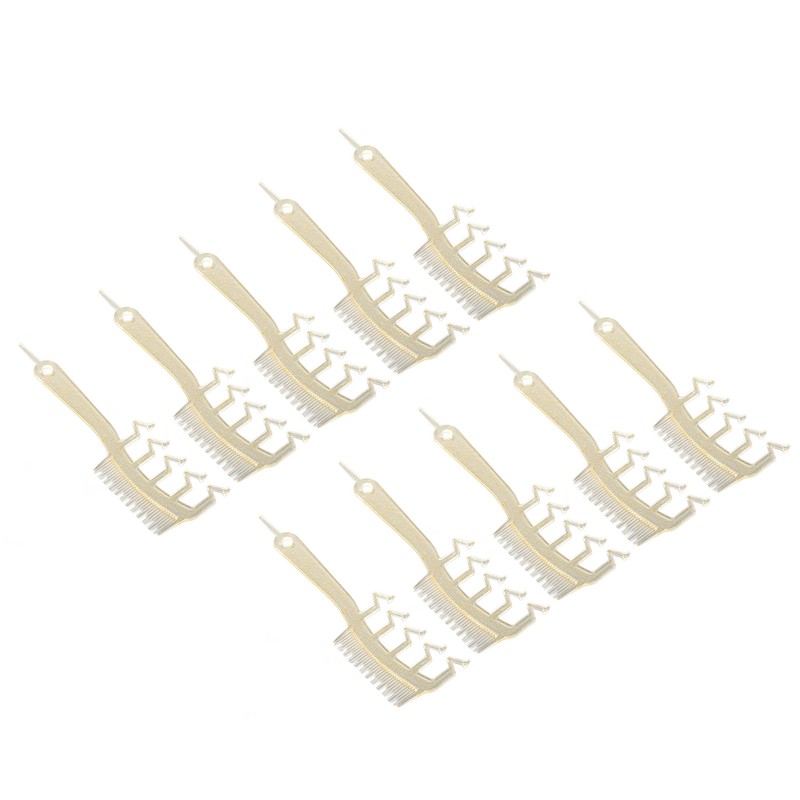 10pcs Z Shaped Wide Tooth Comb Stylish Portable Double Sided