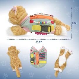 Tvouanz Fidget Cat Blanket, Nesteldecke für Demenzkranke, Demenzdecke für ältere Menschen, Demenzprodukte für ältere Menschen