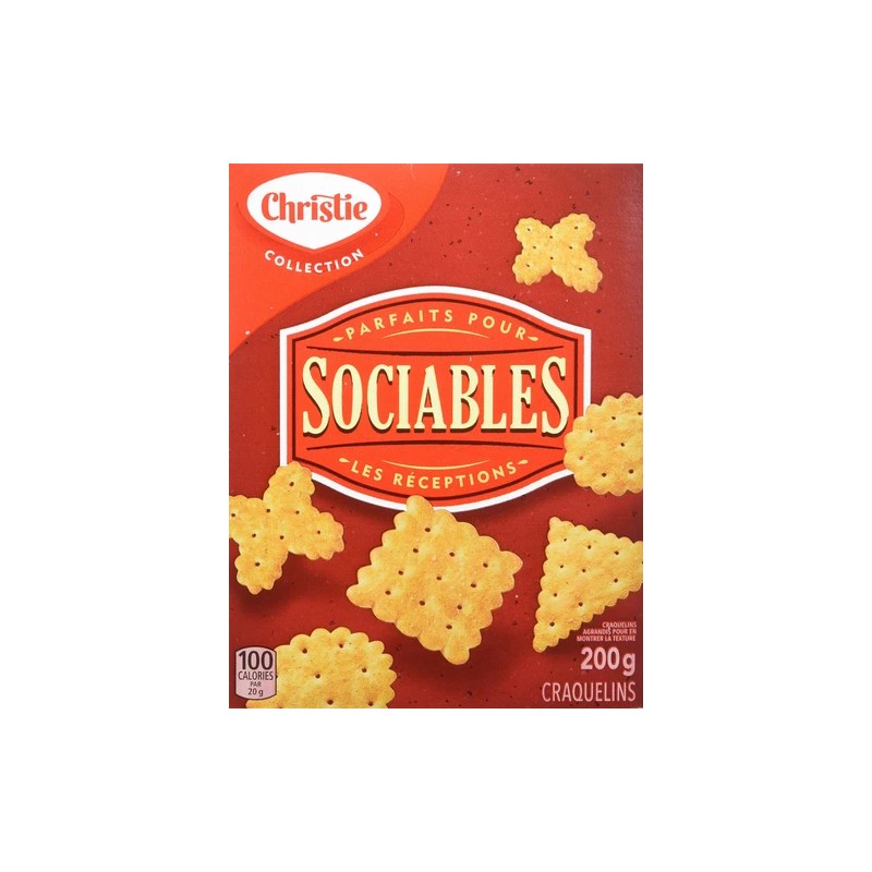 Christie SOCIABLES Crackers, 200g/7.1oz. Box