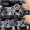 CB Push Start Button Cover, Rotary Gear Cool Metal Decoration