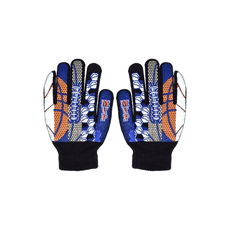 Polar Boys MVP Sports Warm Knit Glove, B6b1567 Black, OSFM