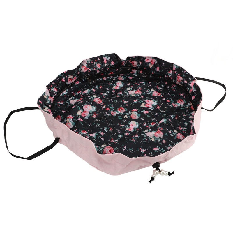 Drawstring Makeup Bags Cosmetic Bags Large Capacity Inner Zipper Pockets