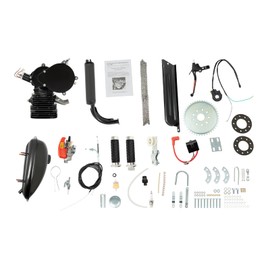 110CC Bicycle Engine Kit,2-Stroke Gas Motor Bike Kit Air-Cooling Bicycle,Single-cylinder Crankcase Return Swept Motorized Bike Kit CDI Ignition,Gasoline Motor Kit For most 26" /28"Bikes(Black)