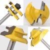 Asnomy, 3 Pieces 8mm Router Bit Set 45 Degree Cutting
