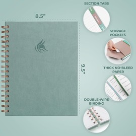 Clever Fox When I Die Planner With Pockets for Documents – End-of-Life Organizer Binder for Important Personal Info & Final Wishes (Blue Surf)