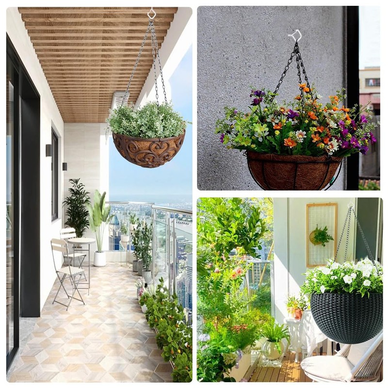 Screw Hooks, 20 Pieces White Screw Hooks, Ceiling Hooks, Wall