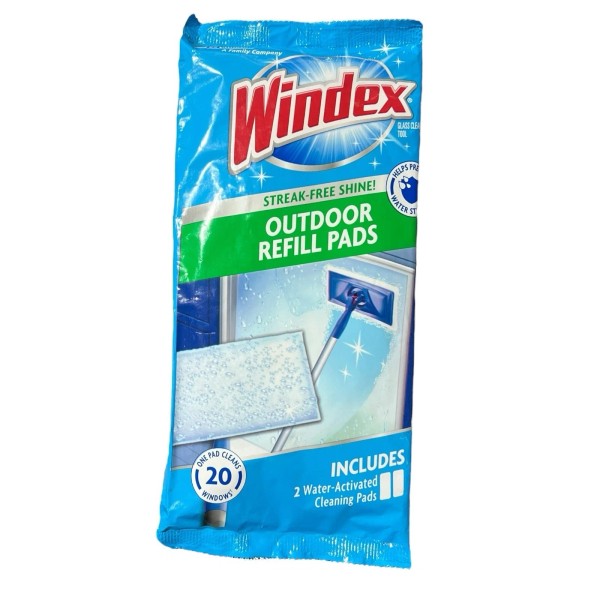 Windex Outdoor Refill Pads 2 Count (1 Pack) Window Glass