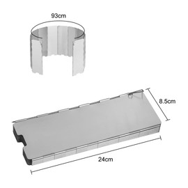 Adiwo Stove Windshield, Outdoor Camping Windshield, 12 Panels Foldable and Removable Aluminum Cooker Windshield, Suitable for Camping Kitchen Gas Stove Protection