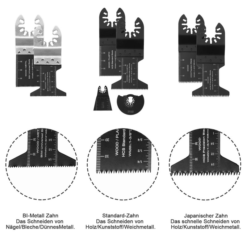 Jerbor Saw Blades Kit 28-Piece Multitool Oscillating Tool Accessory for