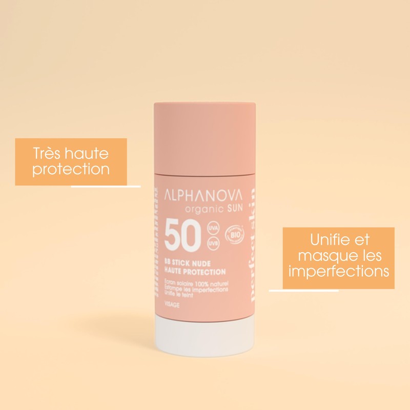 ALPHANOVA SANTE – BB Stick Nude Perfect Skin LSF50+ Organic