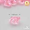 PMLAND Clear Acrylic Ice Rocks Pink 180 Pcs of 0.75