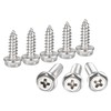 sourcing map Phillips Hex Washer Self Tapping Screws, M5 x