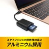 SD Card Reader/Writer, USB3.2 Gen1 Compatible, USB-TYPE-C, Black, USR-CSD1/BK, SD