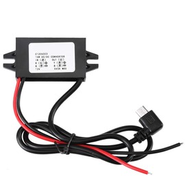 Micro USB Voltage Converter, DC-DC 12V to 5V 3A Micro USB Converter Voltage Step Down Regulator Waterproof Power Converters for Car Smartphone Radio LED Display