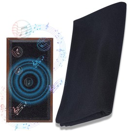Kalevel Stereo Speaker Cloth Dust Proof Speaker Cloth Fabric Black Speaker Fabric Cover Replacement for Stage Speakers 63'' x 40''