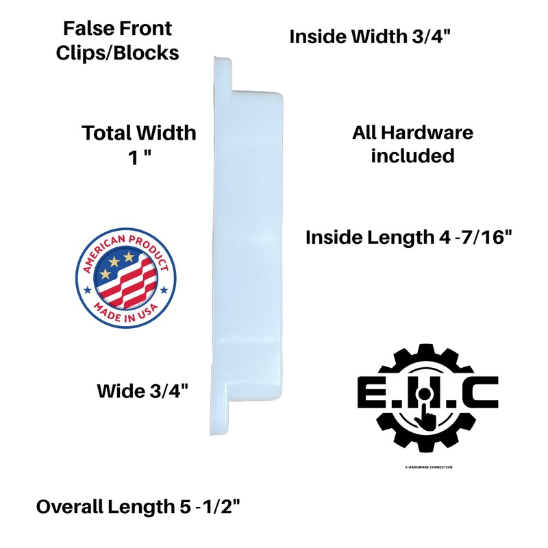 False Front Clips/Connectors/Blocks Mount Your Fake Drawers and Fake Cabinet