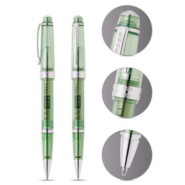 Cross Bailey Light Translucent Ballpoint Pen Refill 8562-1 Black Line Width M - Medium, Indelible, Cap Model, Premium Gift Packaging, Translucent Green/Chrome