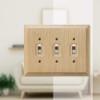 Amerelle Baker Triple Toggle Unfinished Wood Wallplate