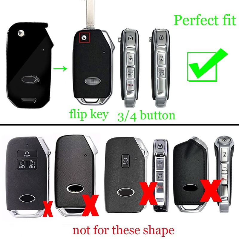 ontto Key Fob Cover for Kia Flip Remote Stylish Key