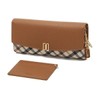 Daks (신세계강남점)DCWA3F421W2브라운 체크배색 DD로고 장지갑 (Shinsegae Gangnam Store) DCWA3F421W2 Brown