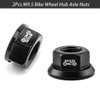Saipor 2Pcs M9.5(3/8”) Bicycle Hub Flanged Axle Nut Aluminum Alloy