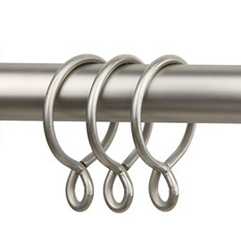 A&F Rod DÃ©cor - 10 Heavy Duty Curtain Eyelet Rings 2-1/4 inch Satin Nickel