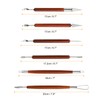 HARFINGTON 6pcs Clay Sculpting Tools Wooden Handle Stainless Steel Double