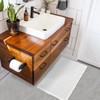 ZALL Waffle Bath Mat White Super Absorbent Non Slip Bathroom