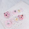  Aqua ball nail cute bear nail tip - Oval