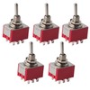 5Pcs ONON 2 Position Toggle Switch 3PDT 9 Pin 6mm