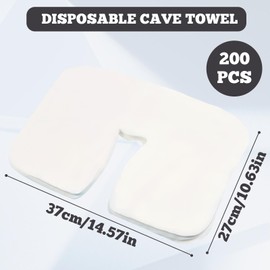 Nasenschlitztücher, 200 Stück 37 x 27 cm Gesichtsauflagen für Massageliege, Massage-Gesichtsabdeckungen aus Vliesstoff für Massagetische und Kopfstützen von Massagebänken