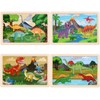 NASHRIO Wooden Puzzles Dinosaur Toys for Kids Ages 3-5, Set