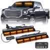 XRIDONSEN 2x 17 inch Emergency Dash Amber Strobe Lights for