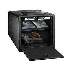 AdirOffice Pistol Safe - Electronic, Easy to Install, Heavy Duty Storage for Firearms Cash Jewelry Documents & More - For Home Office Hotel Use (Black, Medium)