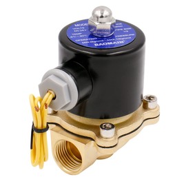 Baomain 1/2 inch Normally Closed Brass Electric Solenoid Valve Water Air N/C Valve DC 24V 2W-160-15