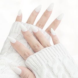 Press On Nails Soft Gel Press On Nails Short with Nail Glue 15 Sizes Women Girls 30pcs-Solid Beige