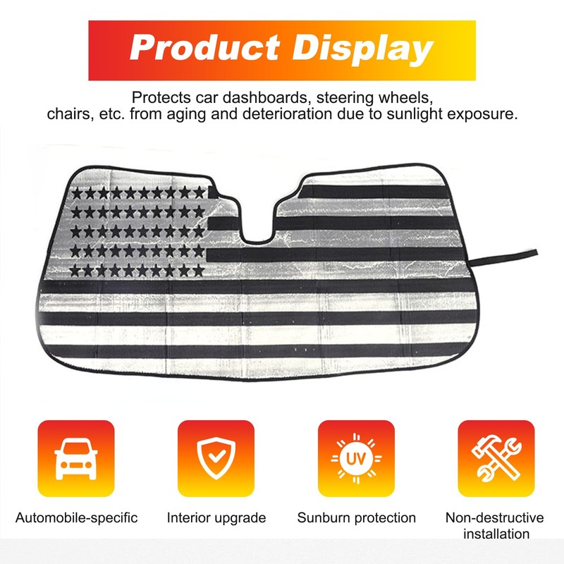 Daeiclru Windshield Sunshade Compatible with Jaguar F-Type 2013-2024, Front Window