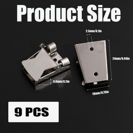 9 Pcs Bolo Tie Clasps and Slide, Bolo Tie Buckle Accessories for Tie Making Gifts, DIY Craft Wallets, Bag, Leather Handbags (Silver)