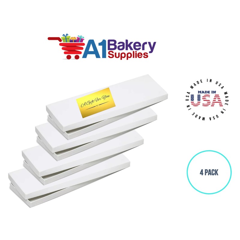 A1 Bakery Supplies 4pack Mens Tie/Socks White Gift Wrap Packaging