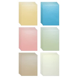 Metallic Shimmer Pearlescent Paper, 100 Sheets, 110 gsm Heavyweight, Double Sided, Letter Size 8.5 x 11 inch, for Arts & Crafts, 6 Assorted Colors, by Better Office Products, 100 Pack