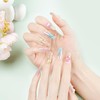 Handmade Ombre Press On Nails 3D Heart Love Artificial Gradient