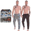 2 Pack Retro Games Printed Lounge Pants - KM147-2XL