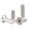 100 Pieces M4x16 Silver Countersunk Screws Stainless Steel Hex Metric