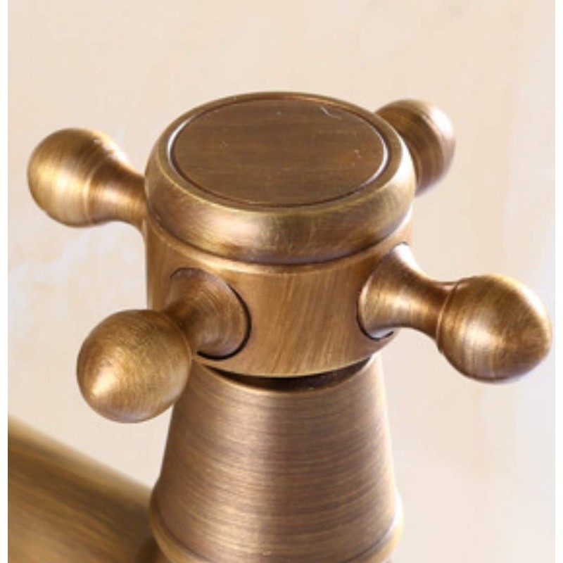 HappyHome Antique Retro Faucet Brass Lavatory Faucet Bathroom Faucet, Gardening