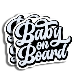 Baby On Board Sticker - Car Window Decal - Baby Shower Gift - New Parent Present - Cute Baby Sign - Baby Announcement Sticker - Safety Sign - Durable Decorative Des - AAS0860