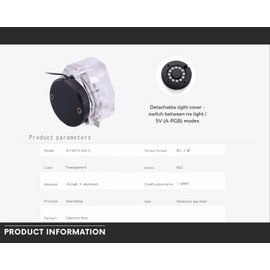 Bykski 2-Way Diamond Flow Indicator - Clear (B-FMPA-DM-X)